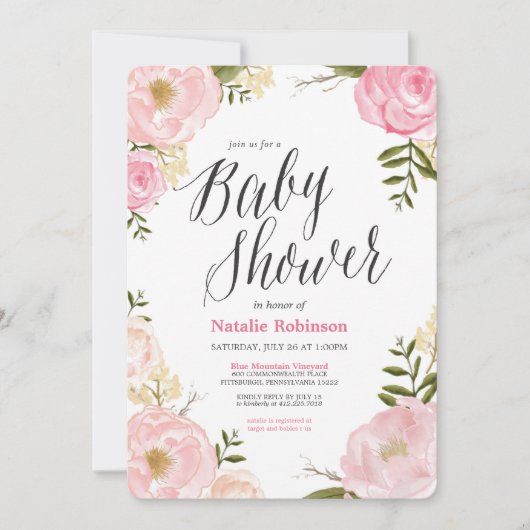 Tuin babyshower uitnodiging (Voorkant)