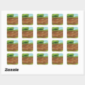 Tuin bakstenen muur Stickers (Vel)