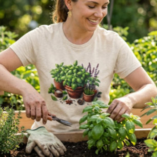 Tuin Basilicum Kruiden Plant Dame Tri-Blend Shirt