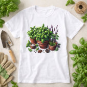 Tuin Basilicum Kruiden Plant Dame Tri-Blend Shirt