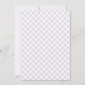 Tuin Bat Mitzvah-uitnodiging Gingham Kaart (Achterkant)