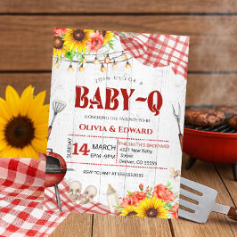 Tuin BBQ Baby Shower Kaart