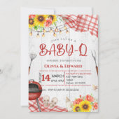 Tuin BBQ Baby Shower Kaart (Voorkant)