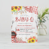 Tuin BBQ Baby Shower Kaart (Staand voorkant)