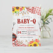Tuin BBQ Baby Shower Kaart (Staand voorkant)