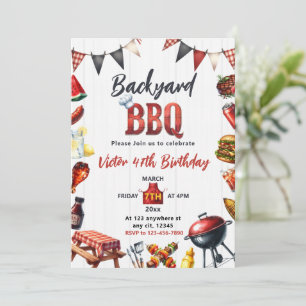 Tuin BBQ-feest Barbecue Verjaardag Kaart
