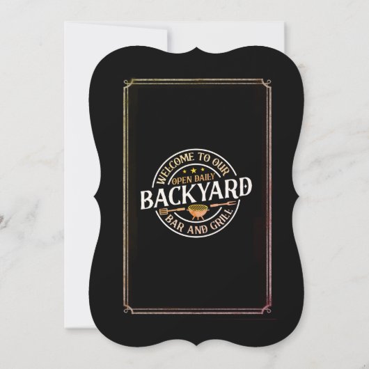 Tuin BBQ-feest Kaart (Achterkant)