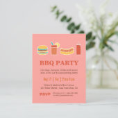 Tuin BBQ Housewarming Feest Uitnodigingen (Staand voorkant)