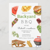 Tuin BBQ Zomerfeest Kaart (Voorkant / Achterkant)