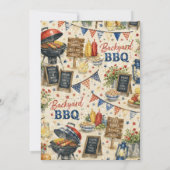 Tuin BBQ Zomerfeest Kaart (Achterkant)