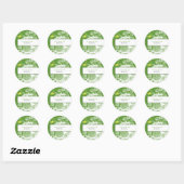 Tuin Bee Toile Groen Bruiloft Favor Label (Vel)