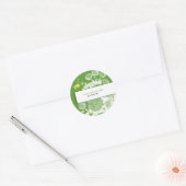 Tuin Bee Toile Groen Bruiloft Favor Label (Envelop)