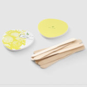 Tuin Bee Toile Vrolijke Gele Partij Fan Handwaaier (Niet-gemonteerd)