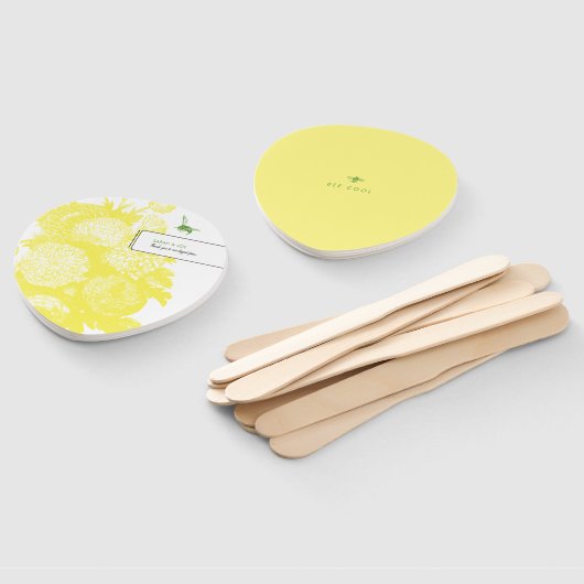 Tuin Bee Toile Vrolijke Gele Partij Fan Handwaaier (Niet-gemonteerd)