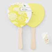 Tuin Bee Toile Vrolijke Gele Partij Fan Handwaaier (Voorkant en achterkant)