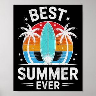 Tuin Beste Zomer Ooit Surfende Meisjes Vakantie Zw Poster