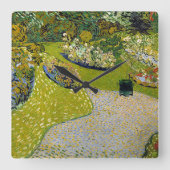 Tuin bij Auvers, Vincent van Gogh Vierkante Klok (Voorkant)