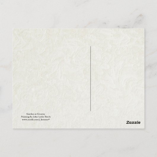 Tuin bij Giverny Briefkaart (Achterkant)