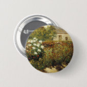Tuin bij Giverny Ronde Button 5,7 Cm (Voorkant /achterkant)
