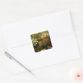 Tuin bij Giverny Vierkante Sticker (Envelop)