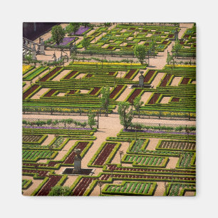Tuin bij Kasteel Villandry, Indre-et-Loire, 2 Magneet