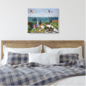 Tuin bij Sainte-Adresse, beroemd schilderij Canvas Afdruk (Insitu (Slaapkamer))