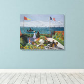 Tuin bij Sainte-Adresse, beroemd schilderij Canvas Afdruk (Insitu (Houten vloer))