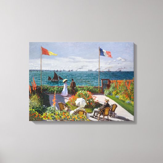 Tuin bij Sainte-Adresse | Claude Monet | Canvas Afdruk (Voorkant)