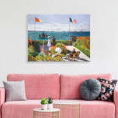 Tuin bij Sainte-Adresse | Claude Monet | Canvas Afdruk (Insitu (Woonkamer))