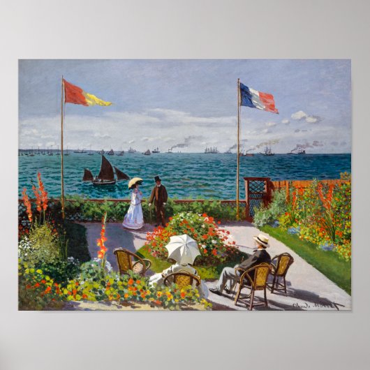 Tuin bij Sainte-Adresse | Claude Monet | Poster (Voorkant)