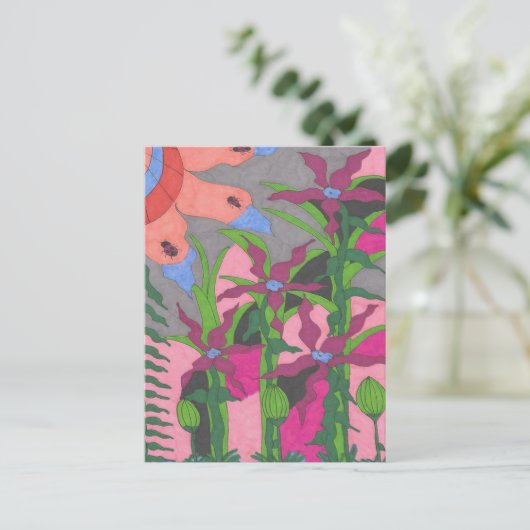 Tuin bij Twilight Briefkaart (Staand voorkant)