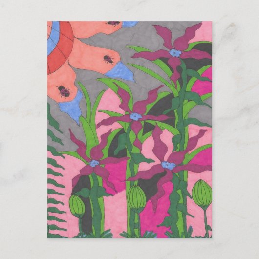 Tuin bij Twilight Briefkaart (Voorkant)