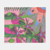 Tuin bij Twilight Fleece Deken (Voorkant (Horizontaal))