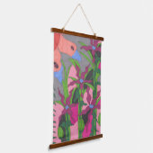 Tuin bij Twilight Hangend Wandkleed (Gebogen)