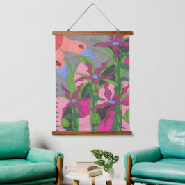 Tuin bij Twilight Hangend Wandkleed
