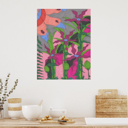 Tuin bij Twilight Poster (Keuken)