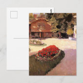 Tuin bij Yerres, schilderij, Briefkaart (Voorkant / Achterkant)