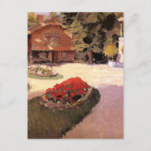 Tuin bij Yerres, schilderij, Briefkaart