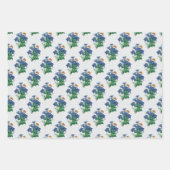Tuin Blauw Inpakpapier Plat Vel Set van 3 (Voorkant 2)