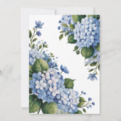 Tuin Blauwe Hortensia Bruidsdouche Kaart (Achterkant)
