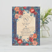  tuin bloei romantische bruiloft kaart (Staand voorkant)