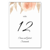 Tuin bloeiende koraal roos. Botanische bruiloft Kaart (Voorkant)