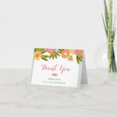 Tuin Bloeiende Moderne Bloemen Bedankkaart (Voorkant)