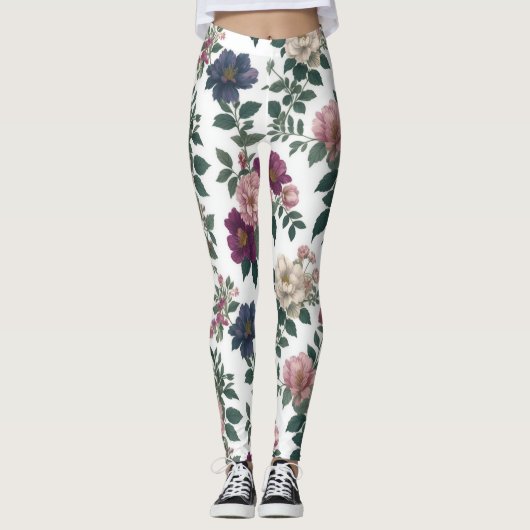 tuin bloeit all-over print leggings (Voorkant)