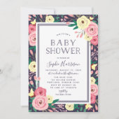 Tuin Bloeit Bloemen Bloemen Roze Baby shower Kaart (Voorkant)