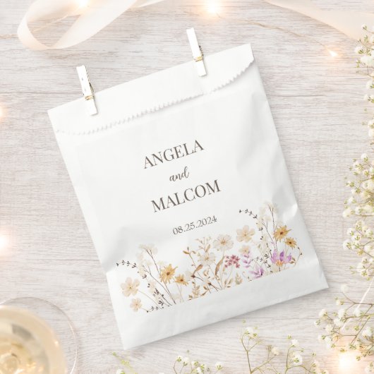 Tuin bloeit bruiloft bedankzakje (Geknipt)