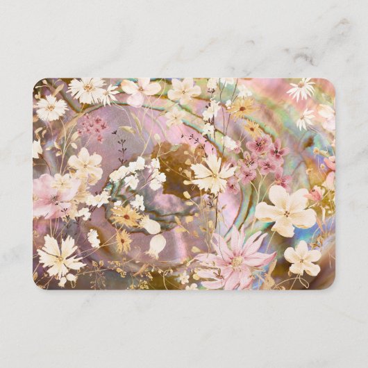 Tuin bloeit bruiloft informatiekaartje (Achterkant)