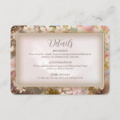 Tuin bloeit bruiloft informatiekaartje (Voorkant)