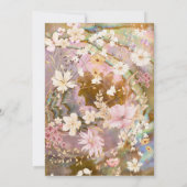 Tuin bloeit bruiloft kaart (Achterkant)