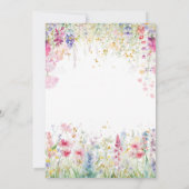 Tuin Bloem Aquarel Moderne Boho Huwelijk Kaart (Achterkant)
